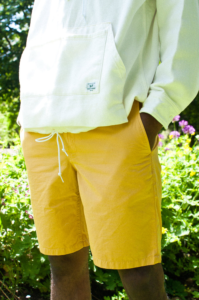 Norse Projects Aros Light Twill Short Sunwashed Yellow at shoplostfound 5