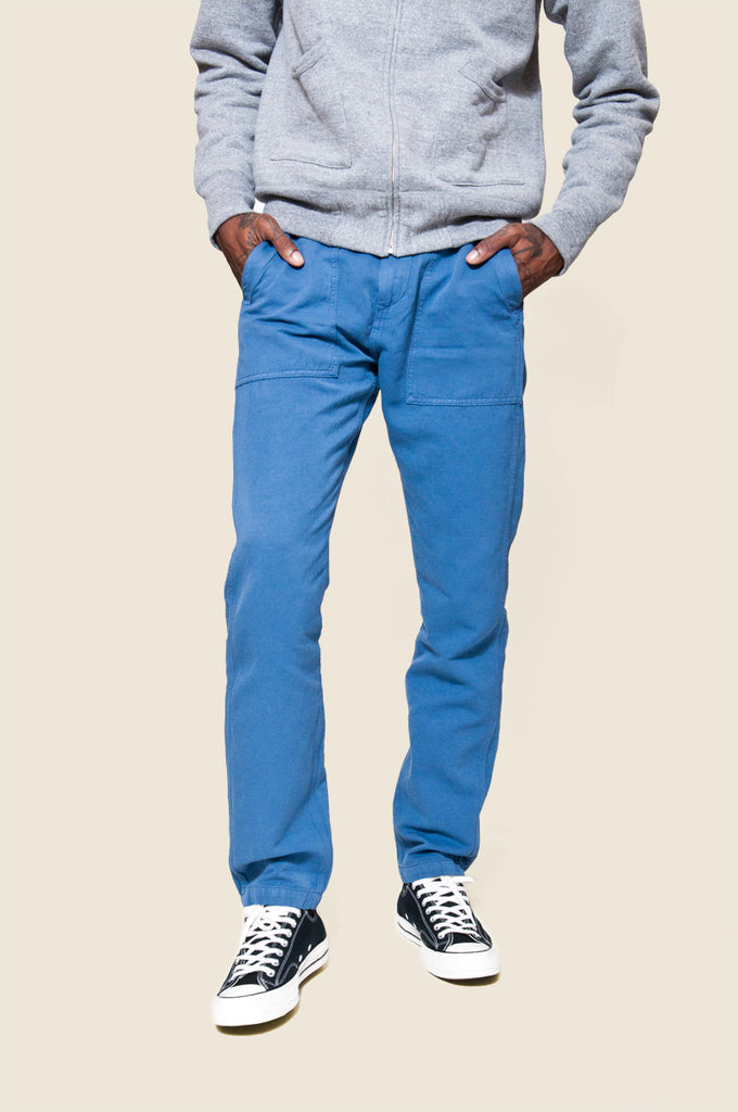 C.O.F. Studio Fatigue Pant Cotton Linen Avio Blue at shoplostfound 1