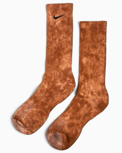 brown tie dye nike socks