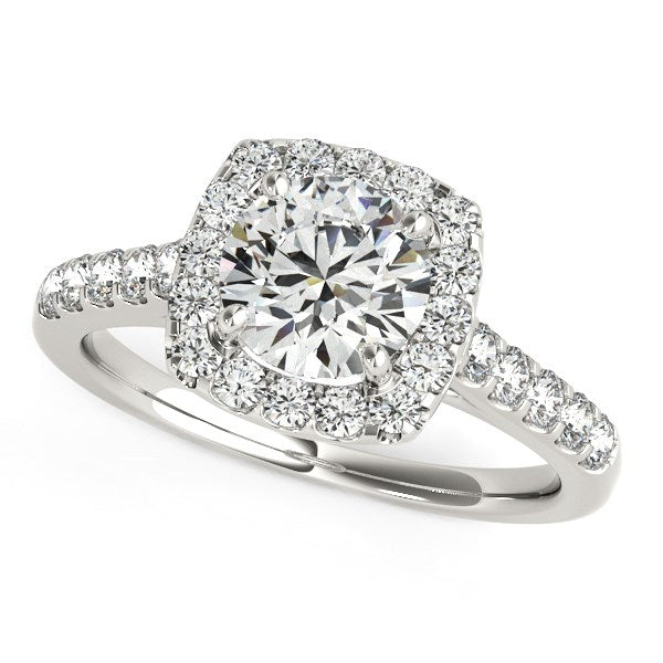 square halo diamond ring