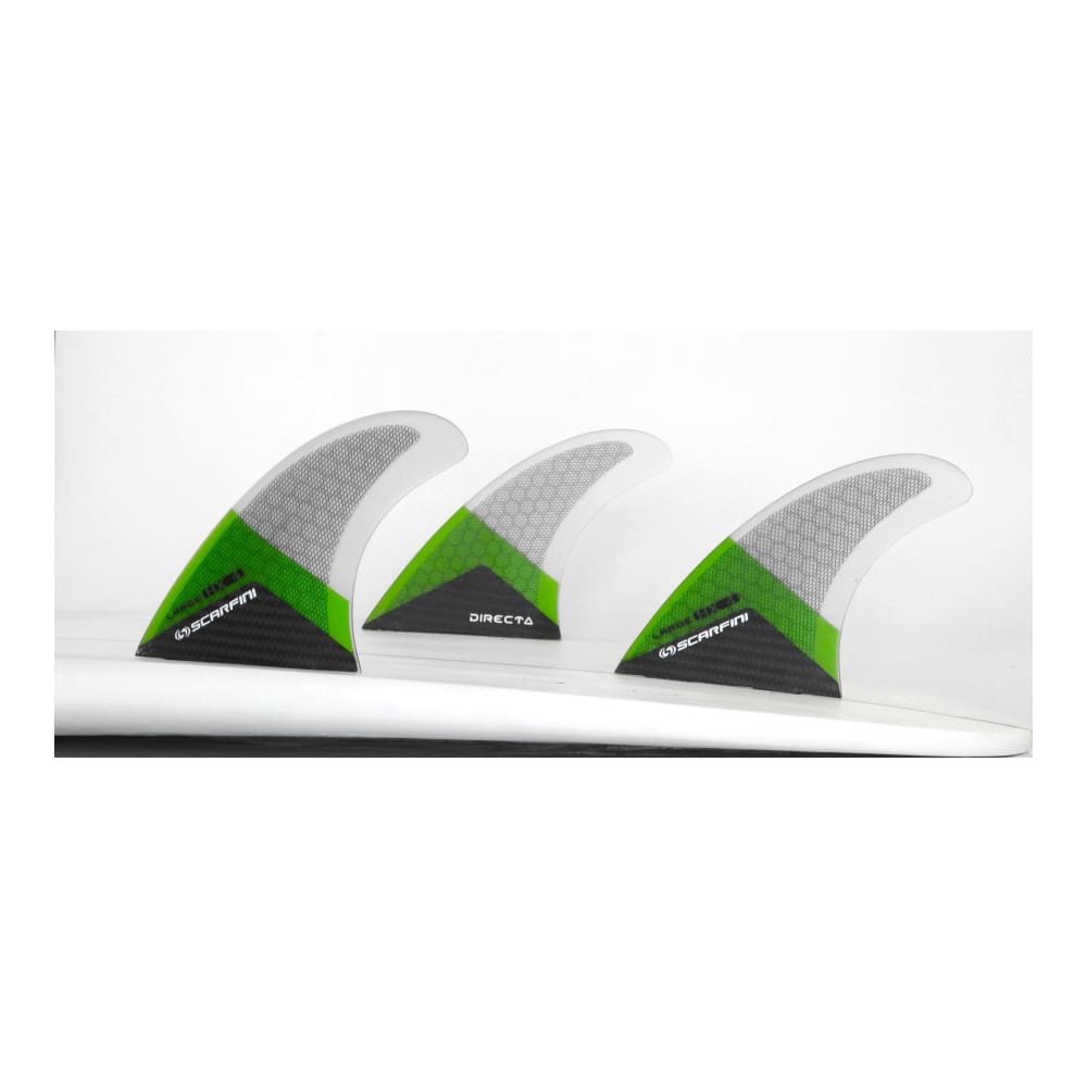 Fins FCS Thruster Surf - Green Scarfini Fins New HX4 Large 