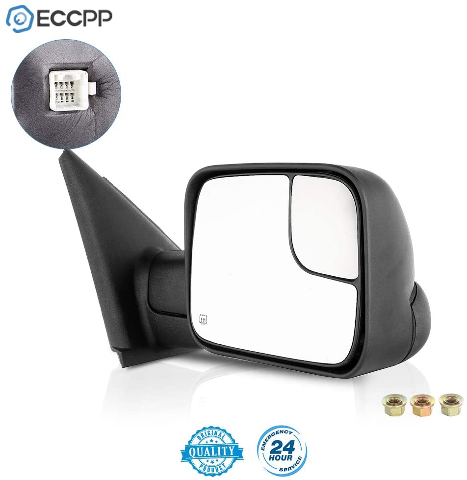 ECCPP Replacement Mirror Glass Heated Driver Side Mirror Glass Fit for 2002 2003 2004 Dodge RAM Exterior Mirror 