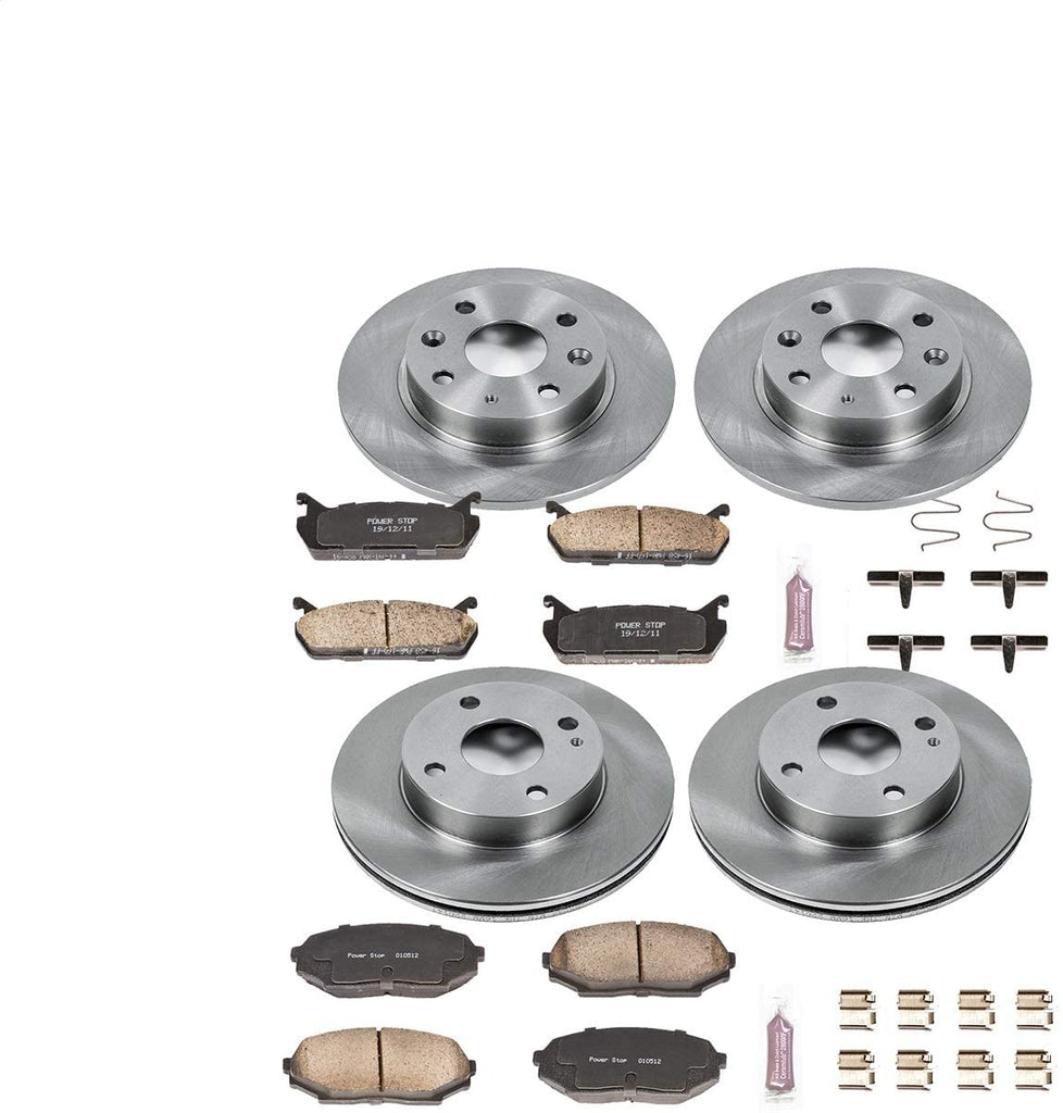 Autospecialty KOE6782 Daily Driver 1-Click OE Replacement Front/Rear Brake Kit 