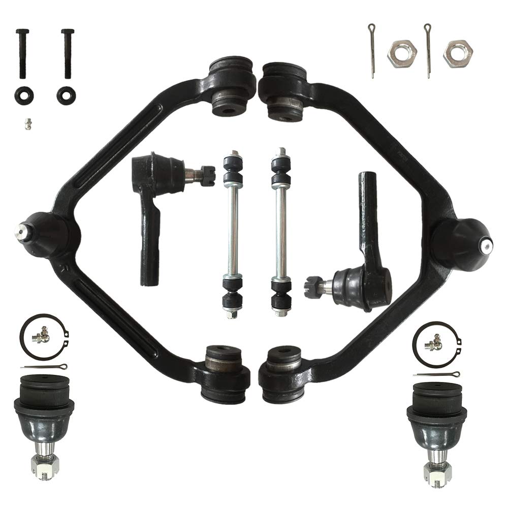 10Pcs Complete Suspension Kit Front Upper Control Arm w/Ball Joint