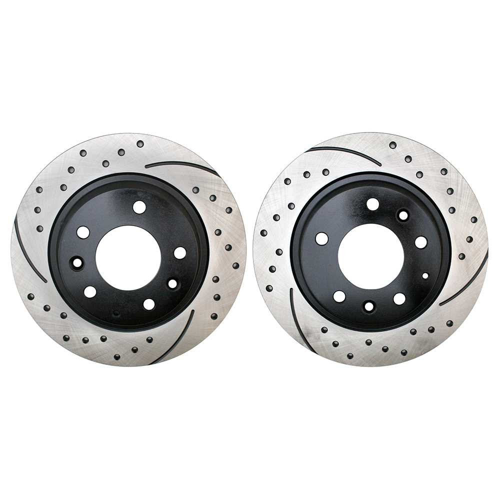 Prime Choice Auto Parts PR41329LR Drilled and Slotted Performance Rotor Pair for Front