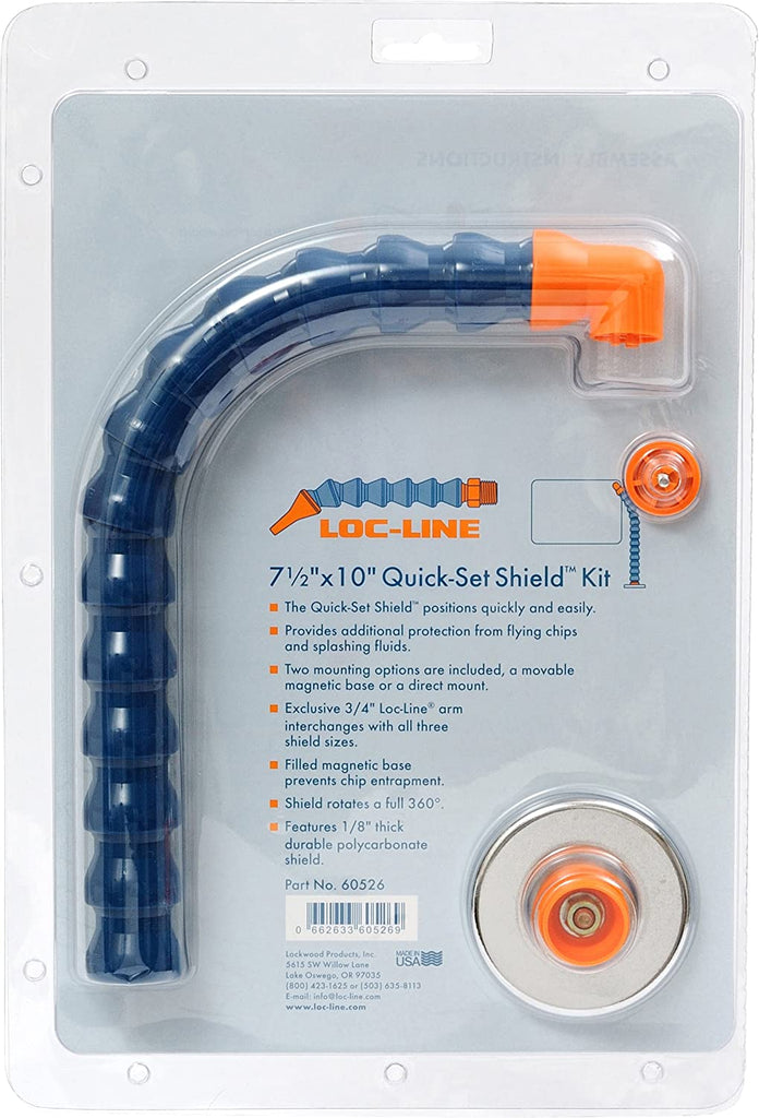 Loc-Line Coolant Hose Accessory 3/... 7-1/2" x 10" Quick-Set Medium Shield Kit 