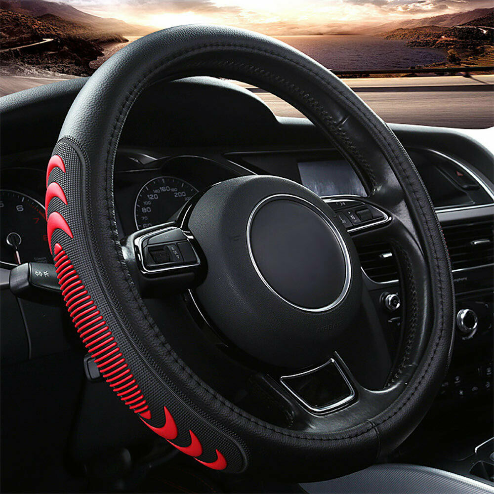 Universal Car Steering Wheel Cover 14''/15''/16'' Auto SUV Microfiber Leather