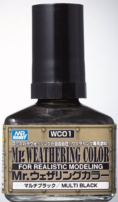 transfusie Aankondiging ijsje Mr. Hobby Mr. Weathering Color- Multi Black - 40ml