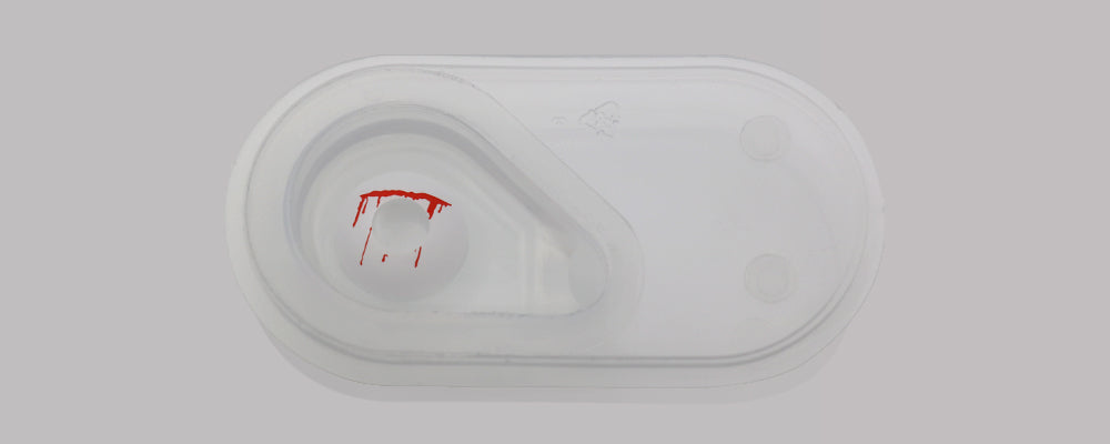 Shed Blood crazy contacts with bloody lens photo