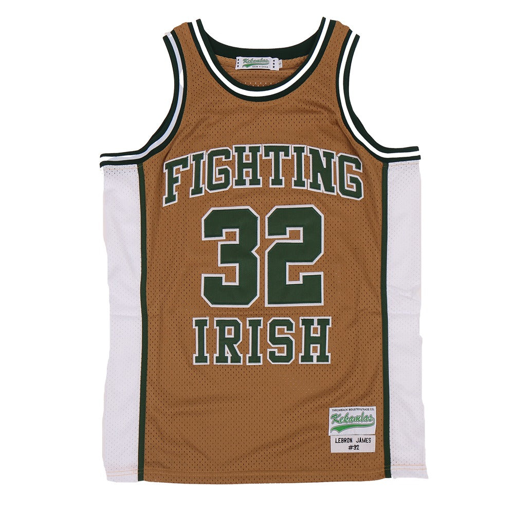 lebron james fighting irish jersey