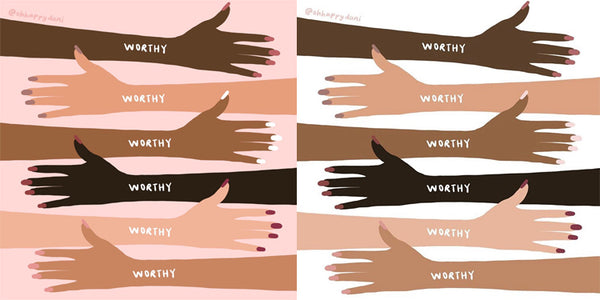 KADOO Black Lives Matter Commitment Worthy Hands Artwork by Ohhappydani Danielle Coke