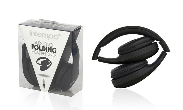 Intempo Foldable Headphones with Rubber Finish