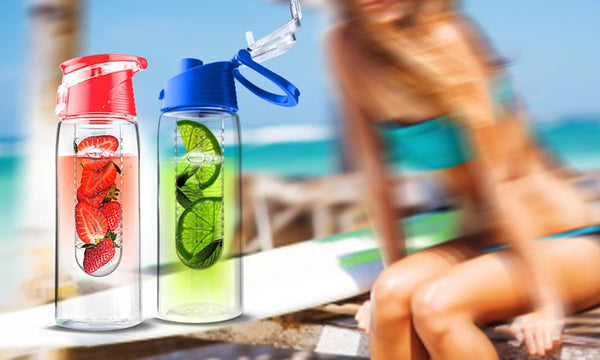 Fruit Infusing 700ml Water Bottle with Spout / Sports Lid