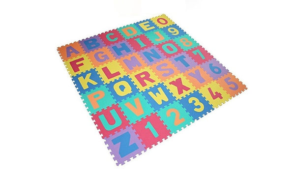 Alphabet and Numbers Puzzle Play Mat 36-Piece/ 9 Piece mat
