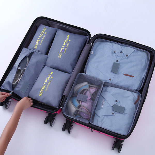 7pc Travel Luggage and Shoe Organiser