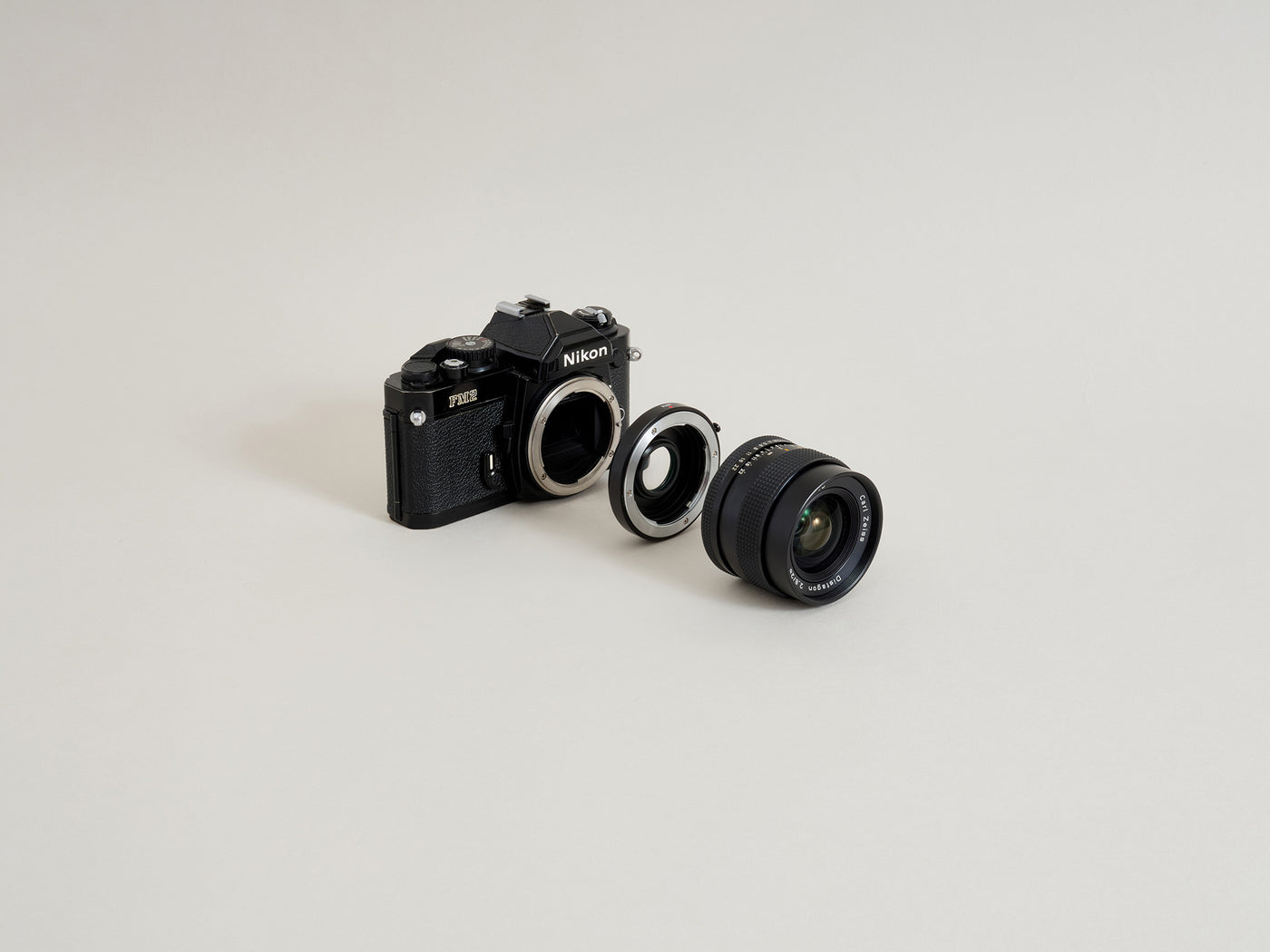 Contax/Yashica (C/Y) Lens Mount to Nikon F Camera Mount (with Optical Glass)