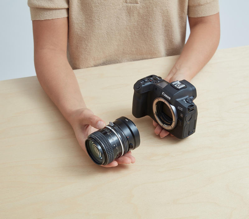 Nikon F Lens Mount to Canon RF Camera Mount