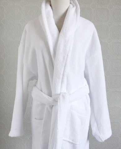 Au Lit White Micro Cotton Robe