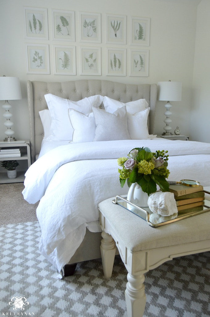 Kelleynan White Guest Bedroom