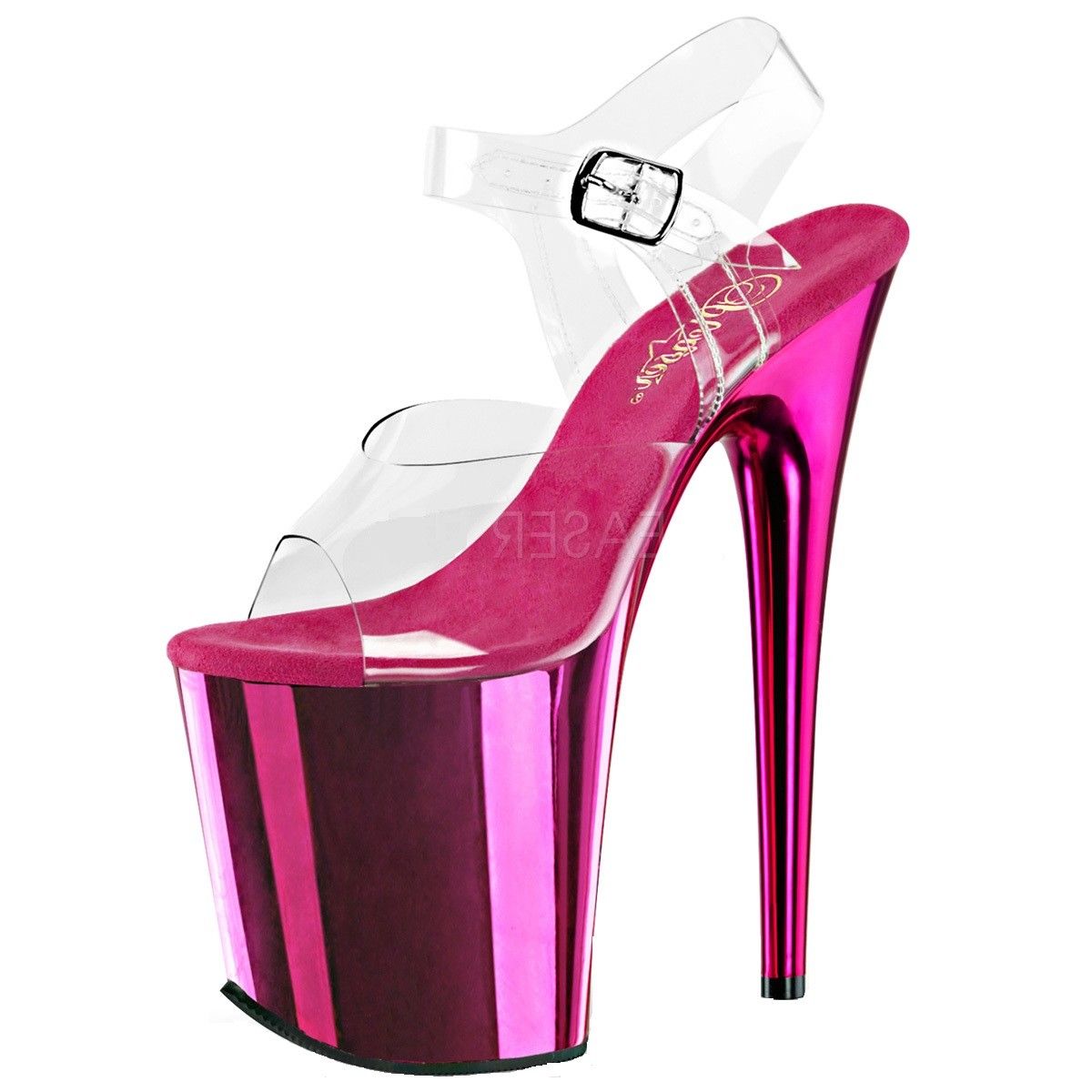pink chrome heels