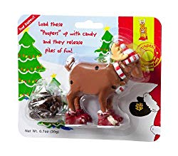 Pooping reindeer candy dispenser stocking stuffer