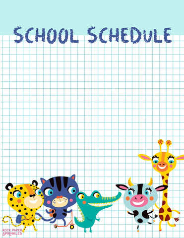 Free school schedule template to get organized with remote school