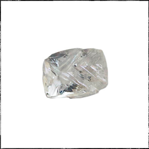 Sawn raw diamond octahedron