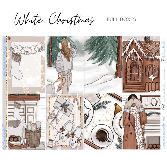 White Christmas Happy Planner Classic
