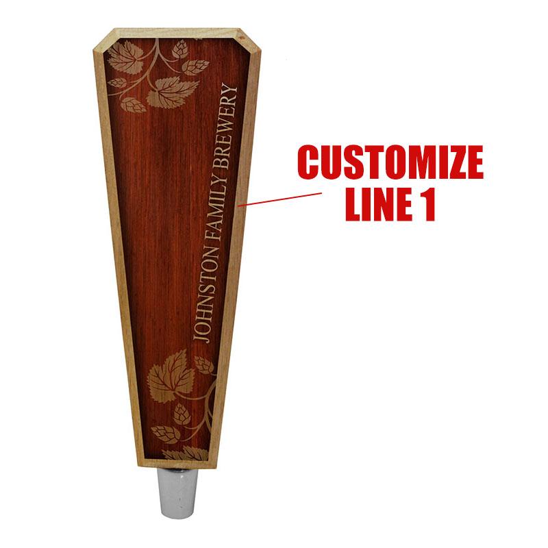 Cherry Wood Custom Tap Handle-Banner Edition