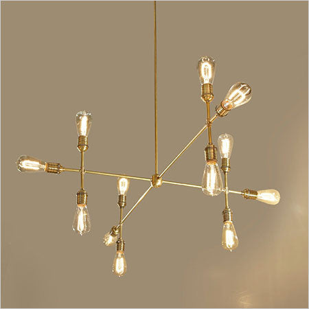 brass pipe chandelier