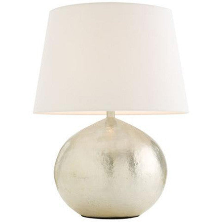 Metallic Table Lamp - matte silver with 