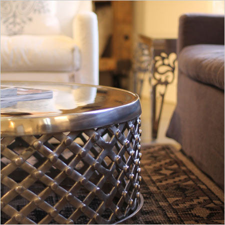 Metal Drum Coffee Table