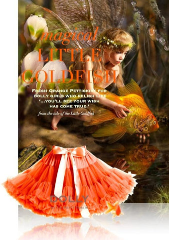 DOLLY by Le Petit Tom ® LITTLE GOLD FISH pettiskirt orange