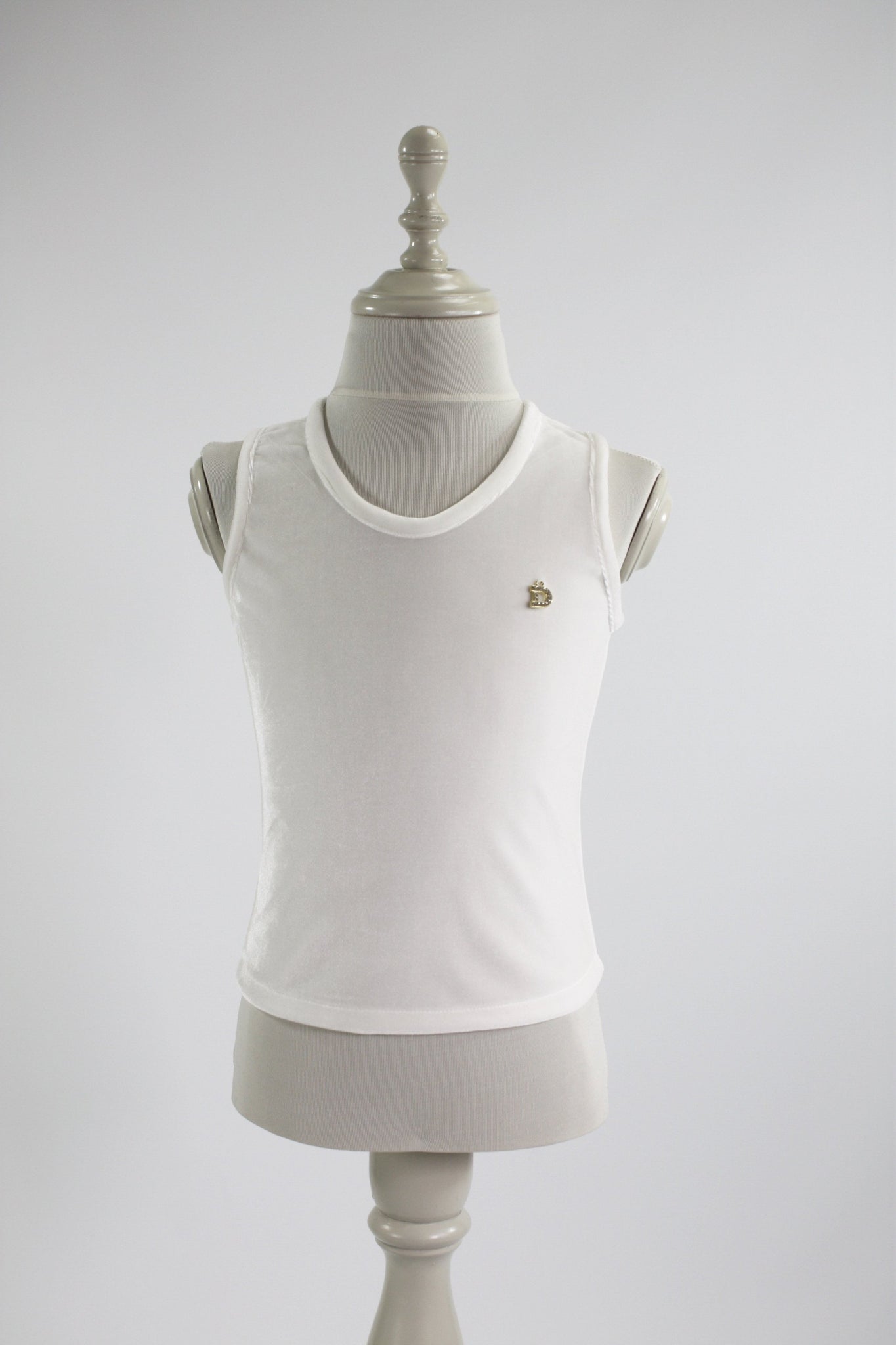 DOLLY by Le Petit Tom ® VELVET TANK TOP off-white