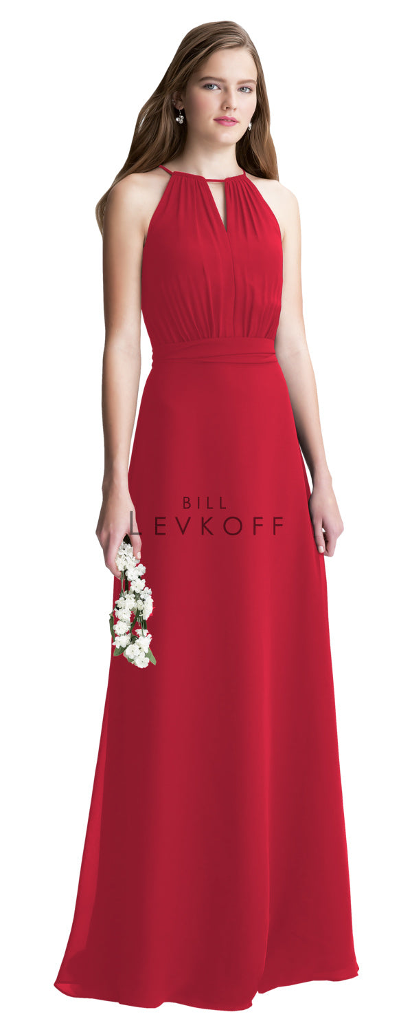 bill levkoff halter bridesmaid dress