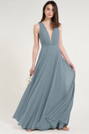 Jenny Yoo Long Bridesmaid Dress ryan_mayan_blue