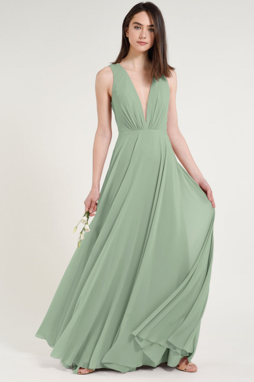 Jenny Yoo Long Bridesmaid Dress ryan_sea_glass