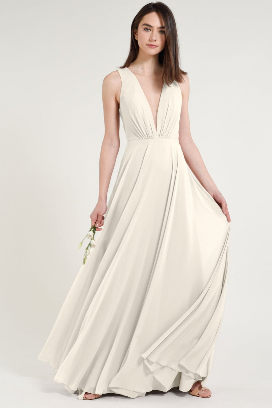 Jenny Yoo Long Bridesmaid Dress ryan_winter_white