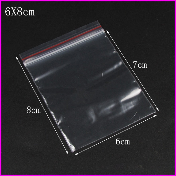 small poly bags clear