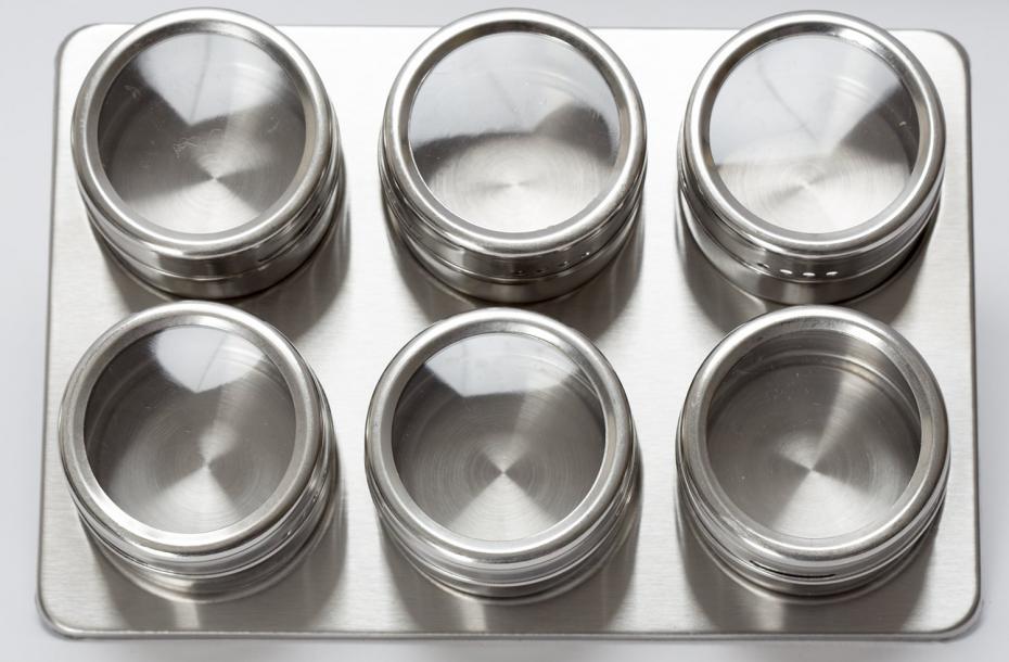 metal spice jars