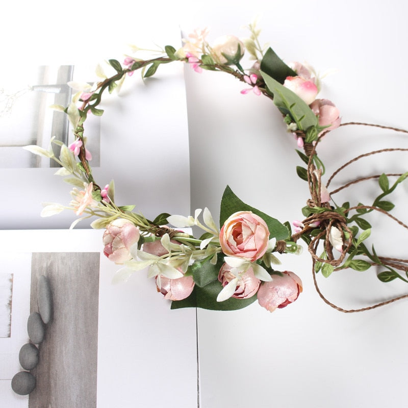floral head wreaths wedding