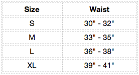 Saucer Sweatshorts Size Chart