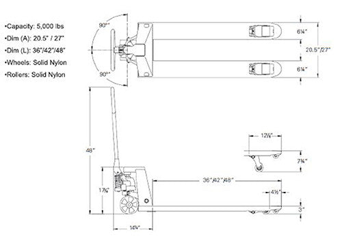 Raymond Hand Pallet Jack New Model Rj50n Materials Handling Store