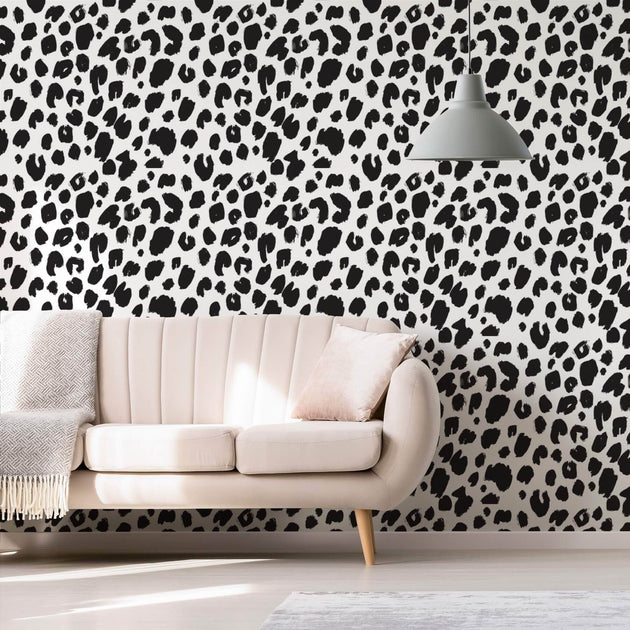 black and white cheetah print wallpaper