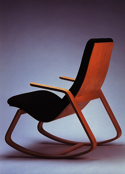 Ralph Rapson's personal Rapid Rocker with custom bentwood back.