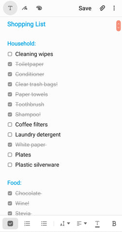 To do list that works - Sweeter Life Blog - grocery list on phone