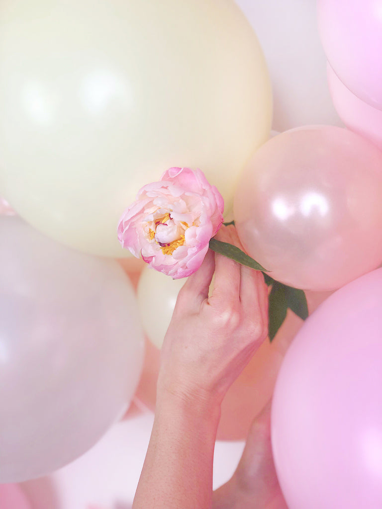 Floral Balloon Cloud Tutorial Inserting Flowers