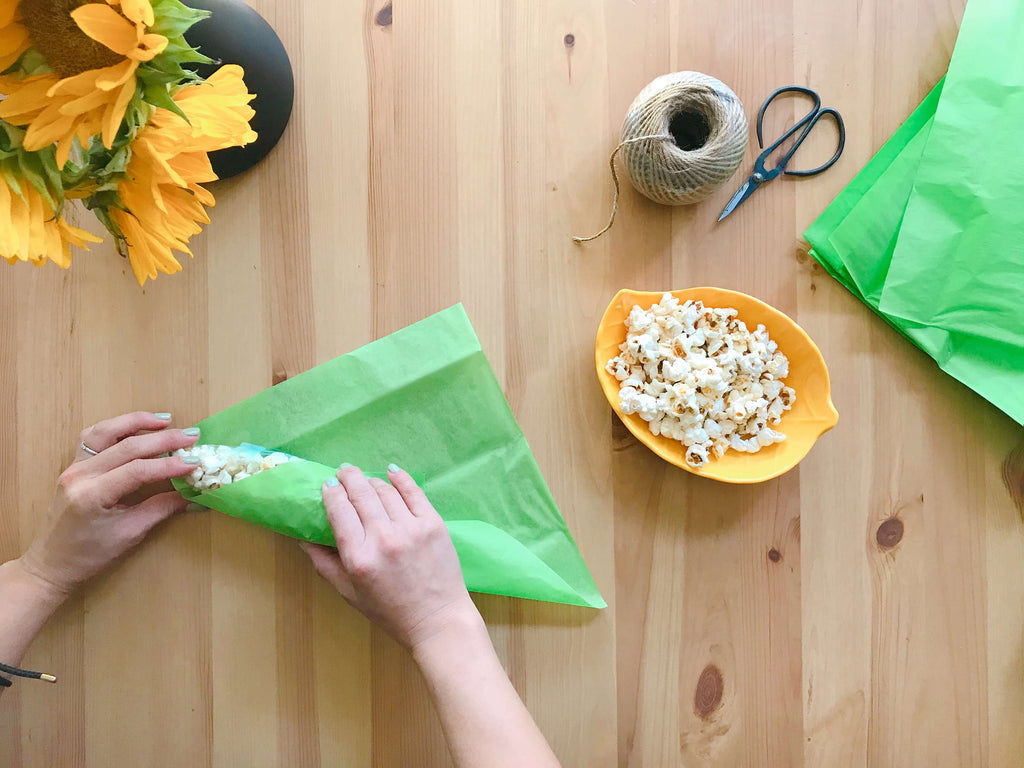 Kids Farm Birthday Party Corn On the Cob Popcorn Treats DIY Tutorial Step 3.0