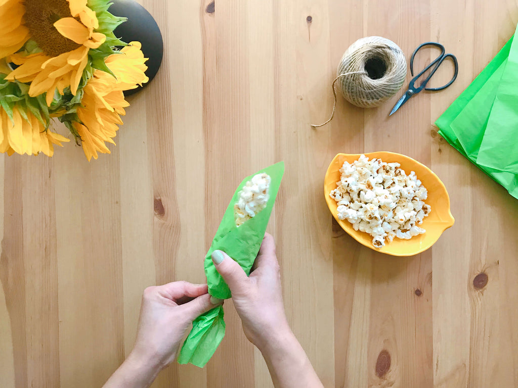 Kids Farm Birthday Party Corn On the Cob Popcorn Treats DIY Tutorial Step 4.0