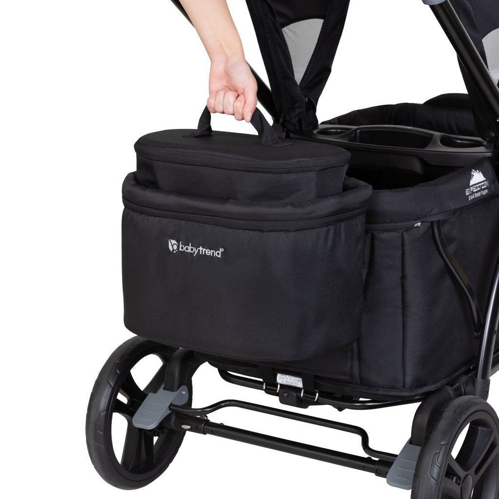 stroller with large storage basket